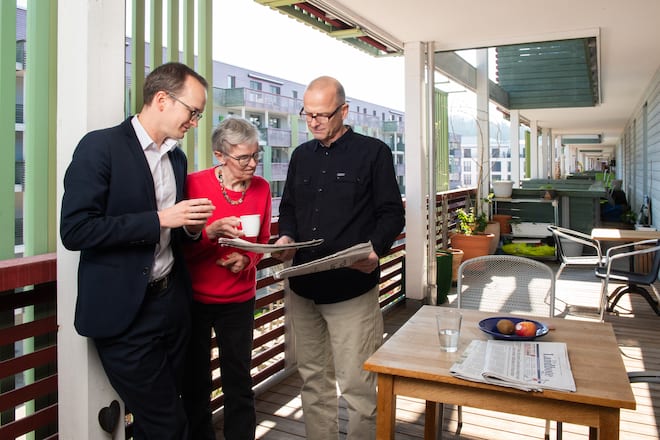 Regierungsrat Martin Neukom mit den Eltern