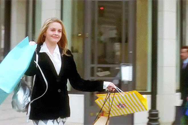 Alicia Silverstone in «Clueless» beim Shoppen