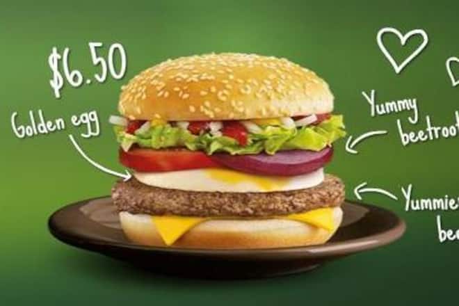 McDonalds Burger Menü Schweiz weltweit