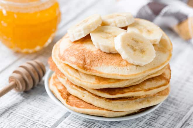 Pancakes mit Bananen