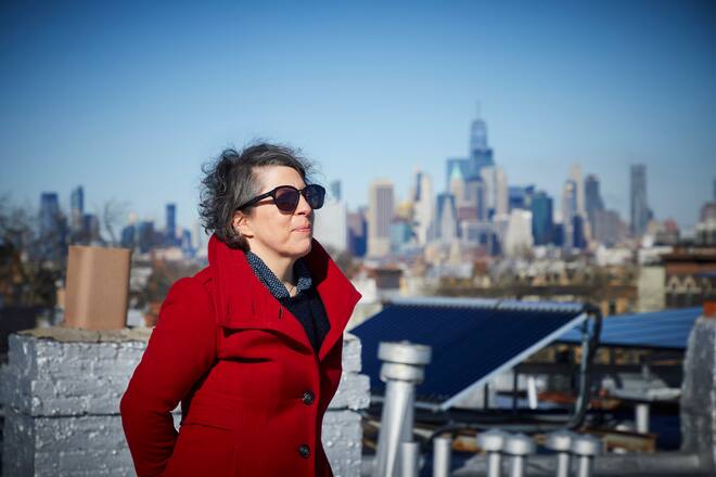 Regisseurin Petra Volpe in Ihrer Wohnung in Brooklyn