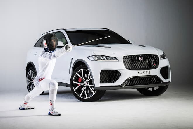 SPORT 02/2020 PUBLI Jaguer e-Pace und Fechter Max Heinzer