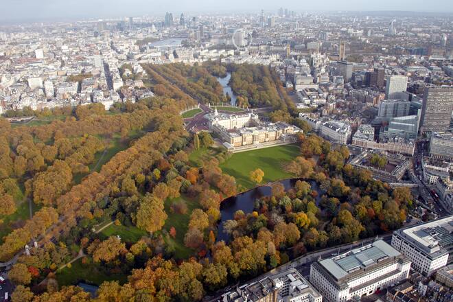 Buckingham Palace aus der Luft