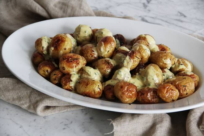 fork and flower X SI Style Rezept: Gebratener Kartoffelsalat mit Aïoli