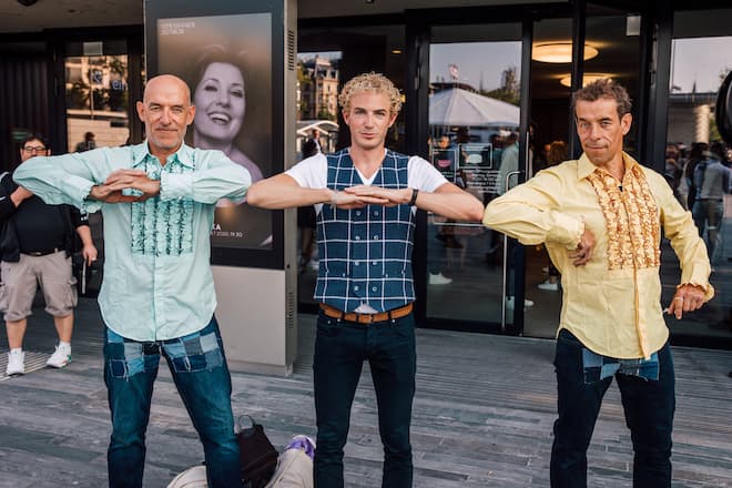 Michael Elsener (m.) mit Duo Oropax, 2020