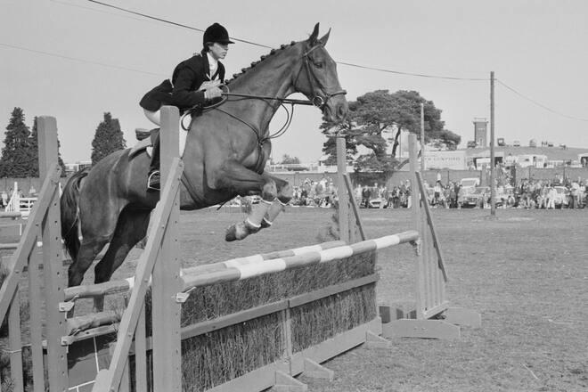Anne, Princess Royal competing at the Cookham Horse Trials, Berkshire, 22nd March 1972. (Photo by Cassidy & Leigh/Daily Express/Hulton Archive/Getty Images)