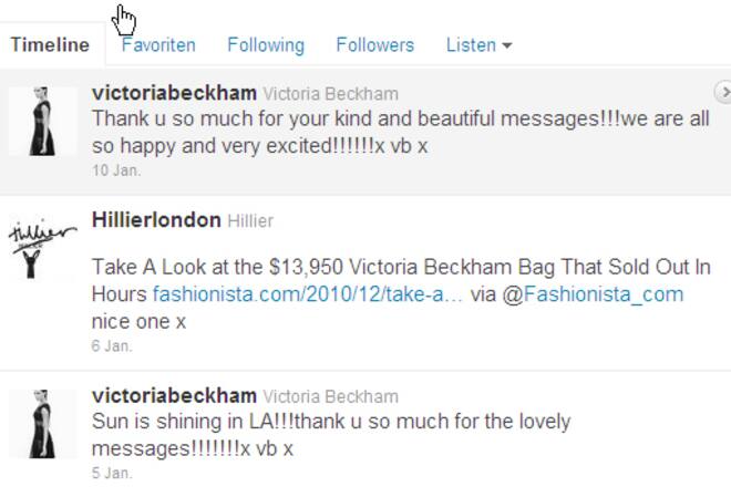 Twitter Victoria Beckham