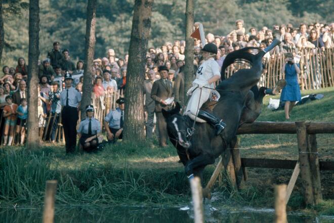 HRH Princess Anne during the World Eventing Equestrian Championships at Burghley on 14th September 1974. (Photo by Ed Lacey/Popperfoto via Getty Images/Getty Images)