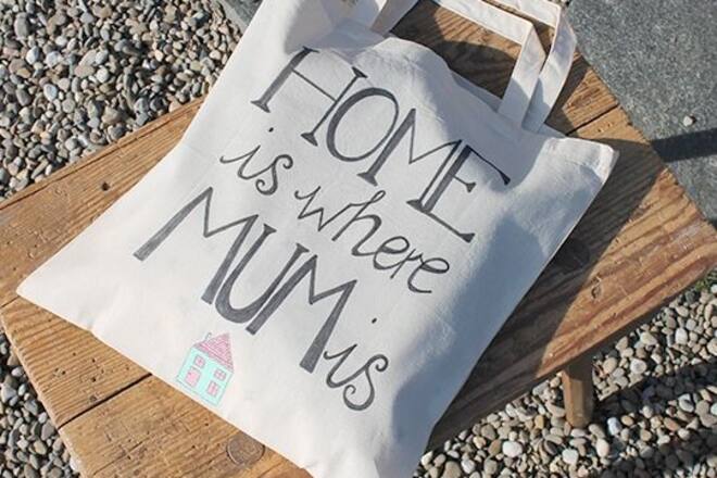 Muttertags Bastelidee Stofftasche