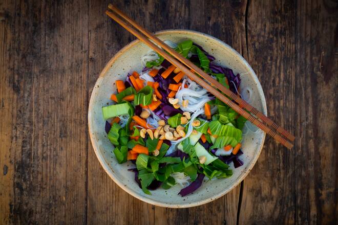 veganer glasnudelsalat