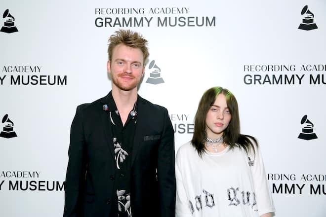 LOS ANGELES, CALIFORNIA - SEPTEMBER 17: FINNEAS and Billie Eilish attend Spotlight: Billie Eilish with Special Guest FINNEAS at the GRAMMY Museum on September 17, 2019 in Los Angeles, California. (Photo by Rebecca Sapp/WireImage for The Recording Academy )