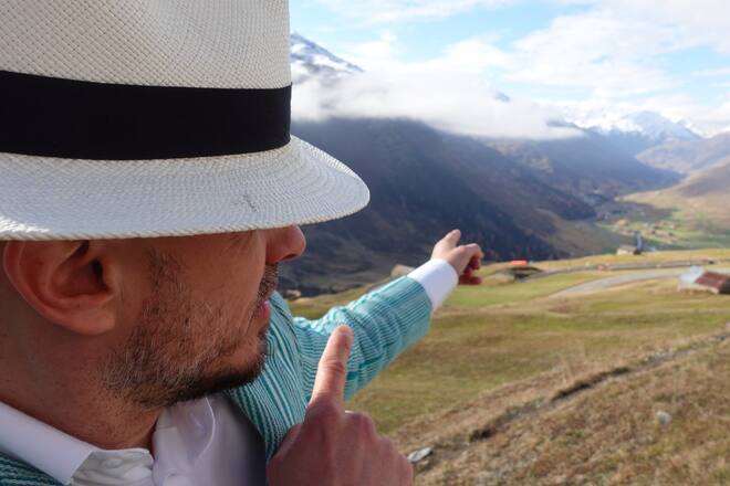 Musiker Dodo Abreise vom Oberalppass