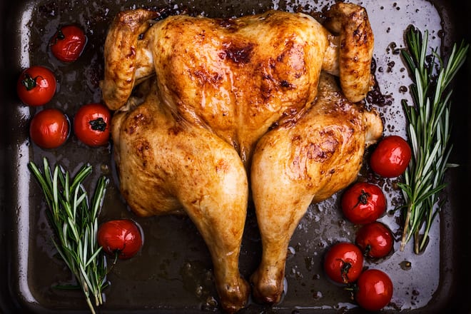 Hühnchen aus dem Ofen