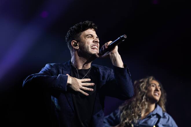 AMSTERDAM - Luca Hänni during the Great Eurovision Song Contest party in Ziggo Dome. The event is being organized for the second time, with former participants of the Eurovision Song Contest performing their song again. ANP EVA PLEVIER netherlands out - belgium out PUBLICATIONxINxGERxSUIxAUTxONLY Copyright: xx x484057693x originalFilename: 484057693.jpg