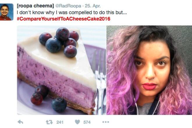 Twitter Trends Hashtag #compareyourselftoacheescake im Netz Fotos