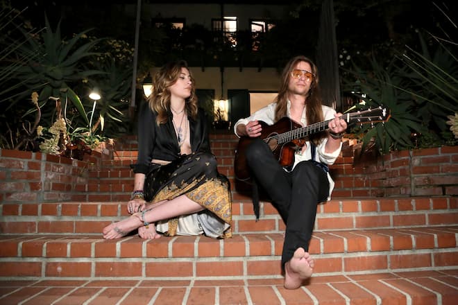 LOS ANGELES, CALIFORNIA - MAY 02: Paris Jackson and Gabriel Glenn perform at the Dinner Party to Celebrate Pizza Girl by Caroline D'Amore hosted by Paris Jackson at the Private Residence of the CEO of Absolut Elyx on May 02, 2019 in Los Angeles, California. (Photo by Gabriel Olsen/Getty Images for Absolut Elyx)