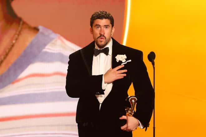 Bad Bunny gewinnt für Best Música Urbana Album mit DeBí Tirar Más Fotos. (Photo by Christopher Polk/Billboard via Getty Images)