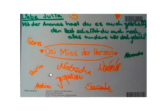 Überraschungsfest für Vize-Miss Julia Flückiger Karte