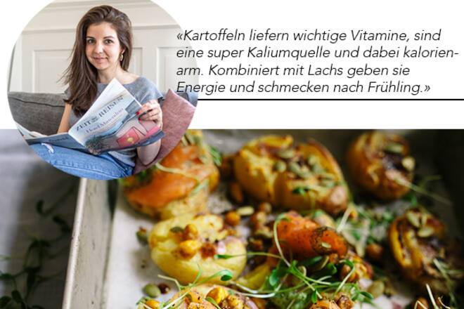 Lachs, gesmashte Kartoffeln und Pesto von Nici vom Blog magsfrisch