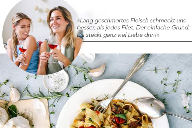 Pasta mit geschmortem Rindfleisch von Commesoie