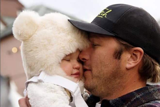Bode Miller mit seiner Tochter