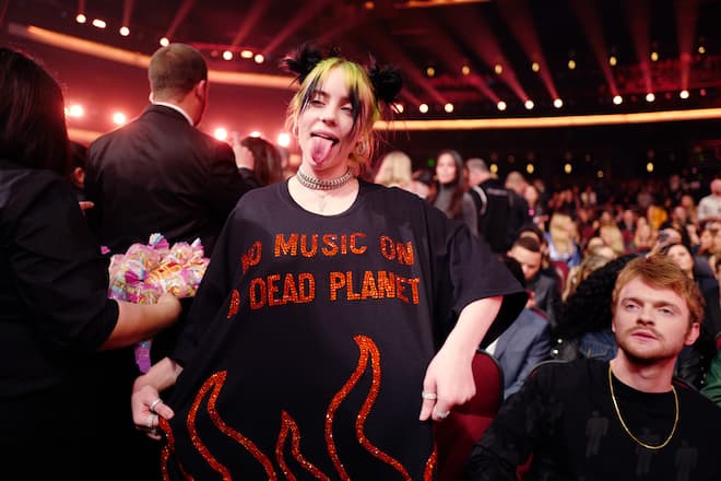 LOS ANGELES, CALIFORNIA - NOVEMBER 24: (L-R) Billie Eilish and Finneas O'Connell attend the 2019 American Music Awards at Microsoft Theater on November 24, 2019 in Los Angeles, California. (Photo by John Shearer/AMA2019/Getty Images for dcp)