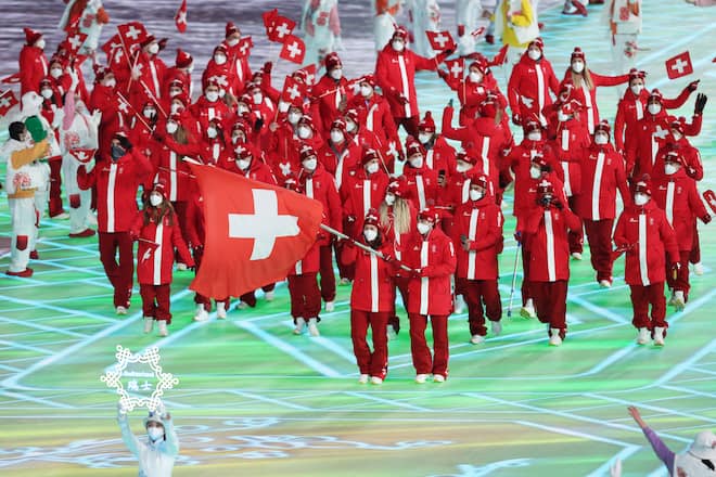 Eröffnungsfeier Peking 2022 Schweizer Delegation