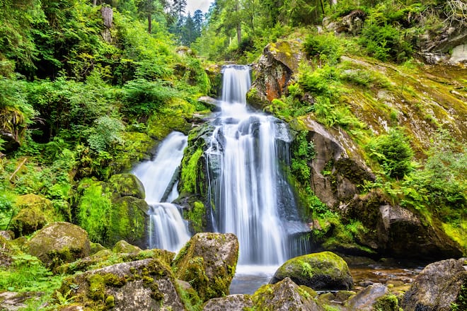 Triberg Falls, one of the highest waterfalls in Germany - the Black Forest region
