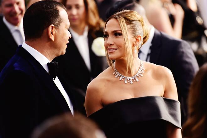 LOS ANGELES, CALIFORNIA - JANUARY 19: Alex Rodriguez and Jennifer Lopez attend the 26th annual Screen Actors Guild Awards at The Shrine Auditorium on January 19, 2020 in Los Angeles, California. (Photo by Chelsea Guglielmino/Getty Images)