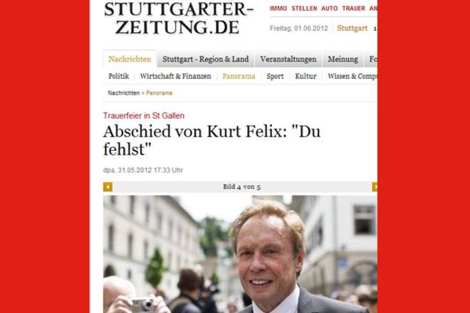 Kurt Felix internationale Medien Stuttgarter Zeitung