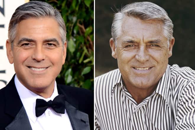 Star-Zwillinge George Clooney und Cary Grant