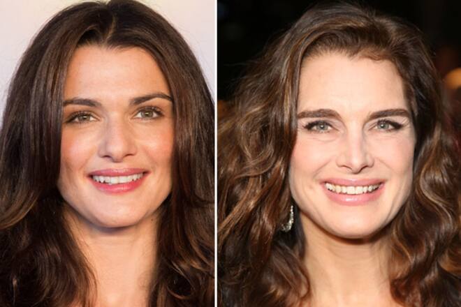 Star-Zwillinge Rachel Weisz und Brooke Shields