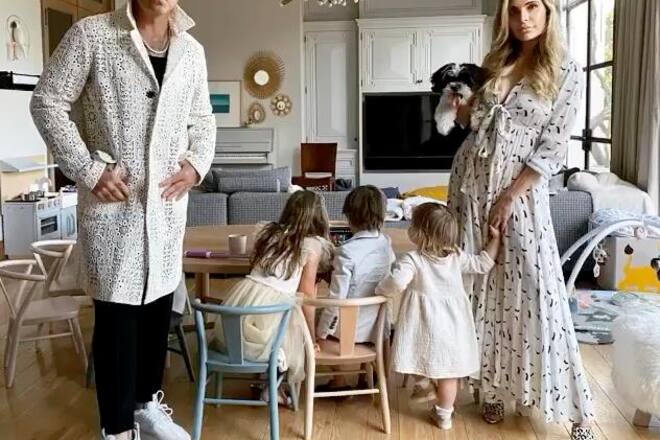 Robbie Williams und Ayda Fields Williams und ihre Kinder