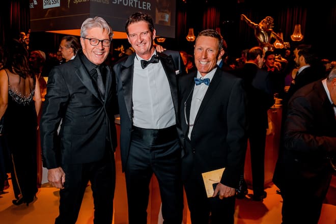 Bernhard Russi, Urs Wietlisbach und Pirmin Zurbriggen, 2018