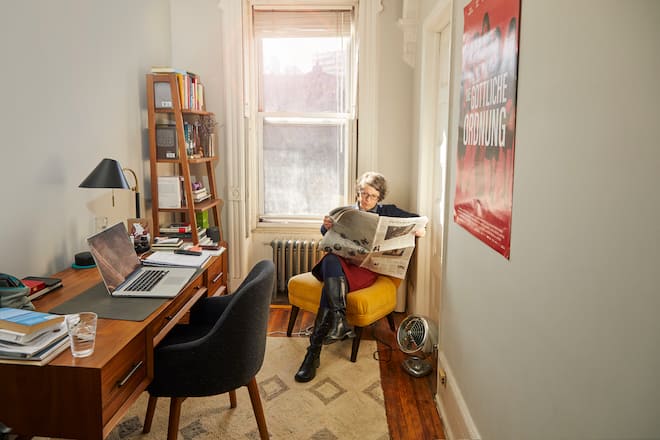 Regisseurin Petra Volpe in Ihrer Wohnung in Brooklyn