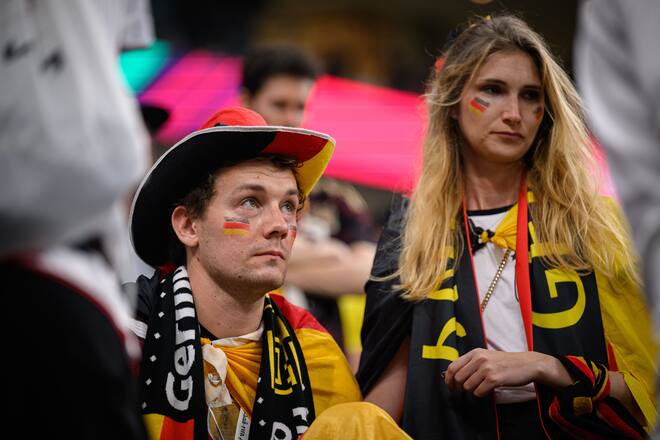Fussball-Fans aus Deutschland beim Spiel Costa Rica gegen Deutschland