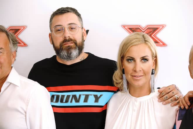 Paul Hartmut Würdig alias Sido mit Ehefrau Charlotte Würdig / Fotocall von X Factor auf Sky am 23. August 2018 im Soho House in Berlin / *** Paul Hartmut worthy alias Sido with Wife Charlotte worthy Fotocall from X Factor at Sky on 23 August 2018 at Soho House in Berlin Copyright: xVISTAPRESSx/xG.xChlebarov