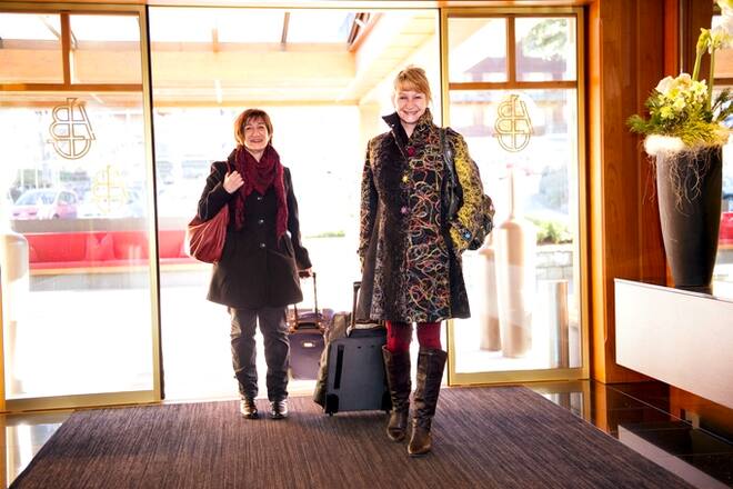 Ankommen im Hotel Beatus in Merligen.