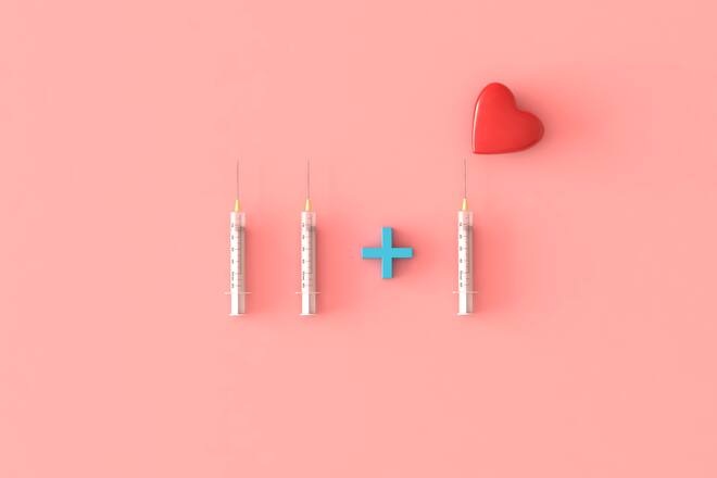 Booster-Impfung: Bild mit drei Spritzen