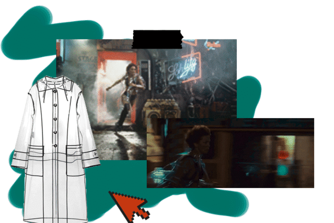 GIF-Anmation: Durchsichtiger Mantel und Blade Runner