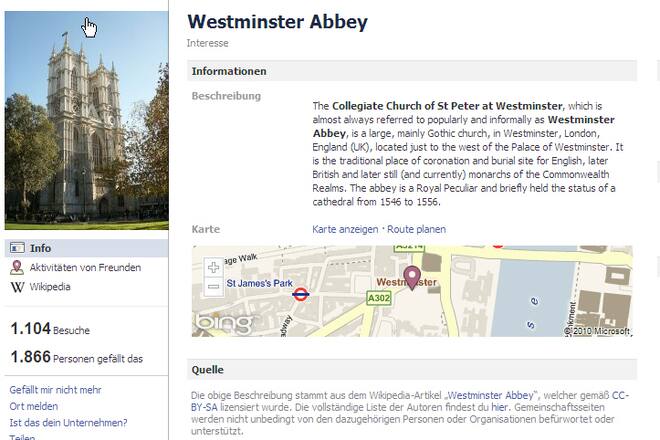 Will & Kate Hochzeit Facebook-Account