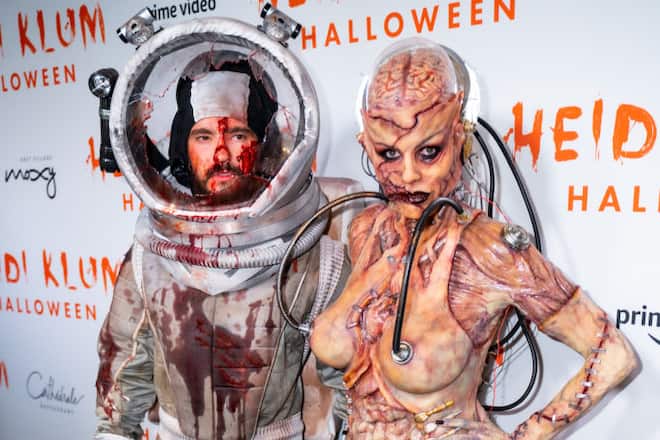 NEW YORK, NEW YORK - OCTOBER 31: Heidi Klum and Tom Kaulitz attend Heidi Klum's 20th Annual Halloween Party at Cathédrale on October 31, 2019 in New York City. (Photo by Gotham/FilmMagic)