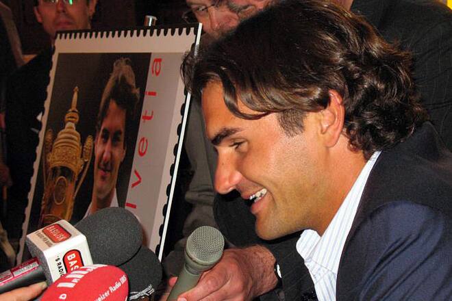 Mit nur 25 Jahren erhält Roger Federer als erste lebende Person in der Schweiz ein eigenes Briefmarken-Sujet.