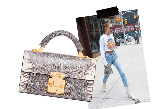 Stalvey-Tasche getragen von Gigi Hadid