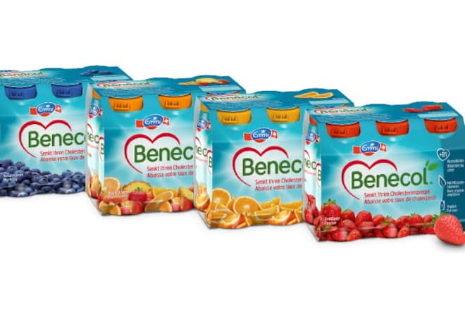 Emmi Benecol: Heidelbeer, Multifrucht, Orange und Erdbeere