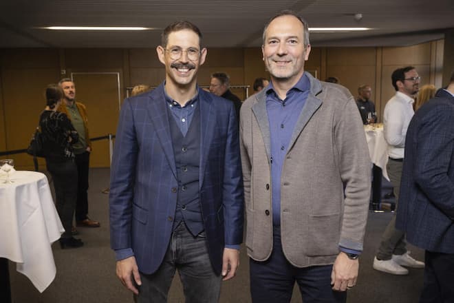 Sponsoren: Florian Maag, Swisscom und Alexander Fleischer, Die Post.