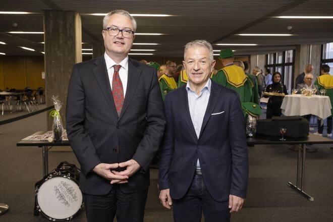 Stolz: Regierungsrat Remo Ankli und Direktor Georg Berger (v.l.)