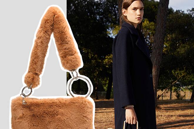 Faux Fur Taschen gesehen bei Topshop und Mango