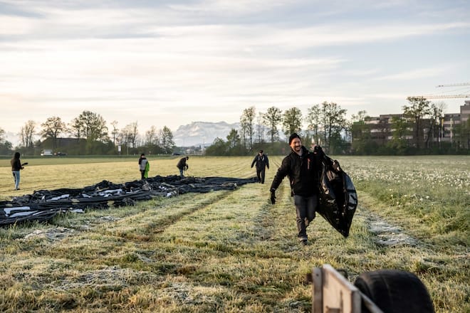 Beim Vorbereiten des Ballons war das aber bereits wieder verflogen.