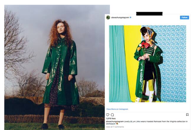 Der Hooded Raincoat von Alexa Chung im Lookbook